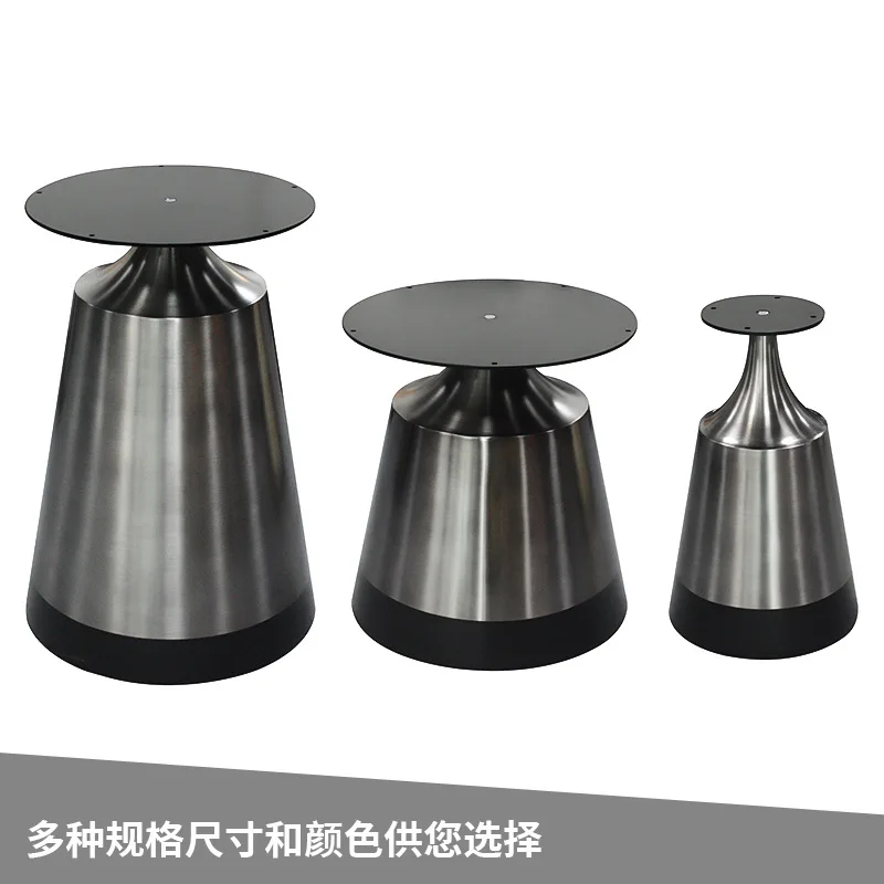 Light luxury new stainless steel cone barrel weighted solid stone marble hotel hotel apartment restaurant dining table