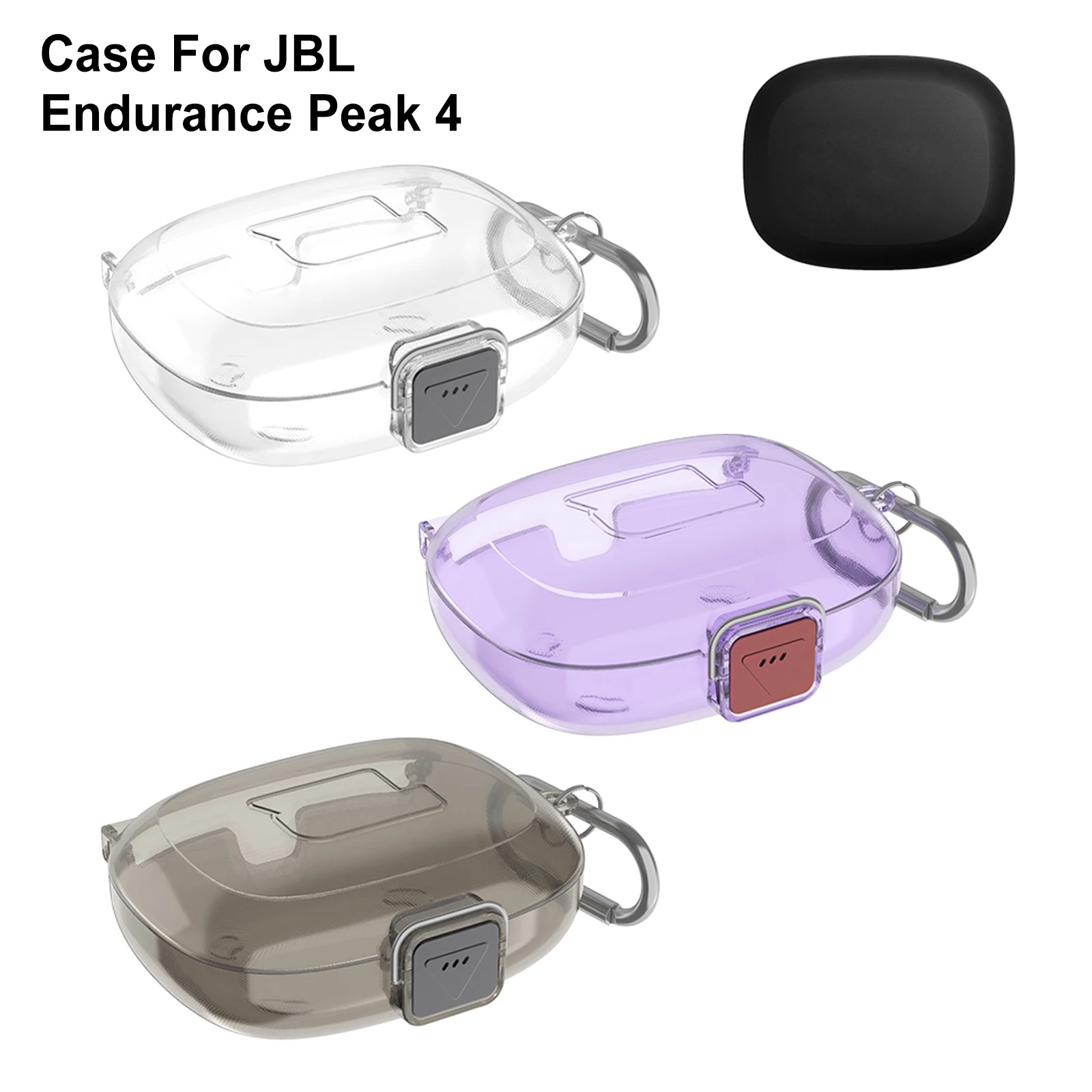 TPU Transparent Shockproof Cover Waterproof Dustproof Protective Skin Case Includes Locking Switches and Carabiner