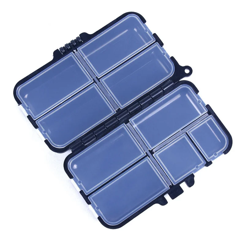 ,,12Grid9Gluya Caixa de acessórios de pesca marítima Caixa de armazenamento de equipamento de pesca flip-top