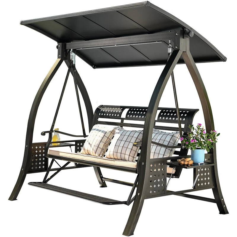 

Swing courtyard yard solar light rocking chair outdoor leisure hanging chair household