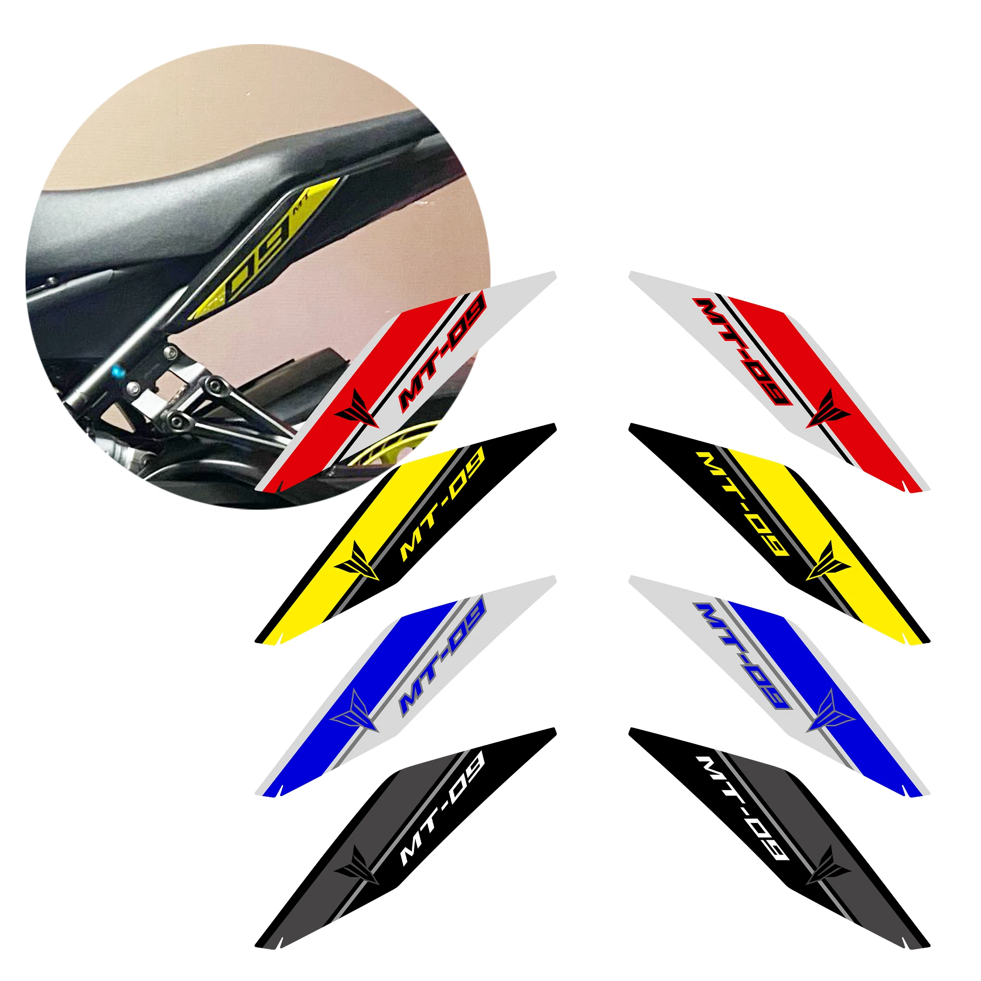 

For Yamaha MT09 MT FZ 09 Motorcycle Adhesive Decal Stickers Fairing Tank Pad Protector Knee Fender Windshield 2016-2020