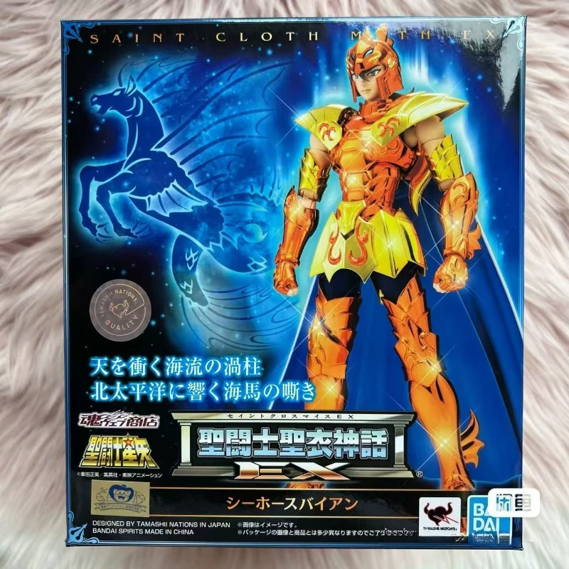 

Original BANDAI Saint Cloth Myth EX Sea Horse Byan Bian Gold In Stock Anime Action Collection Figures Model Toys