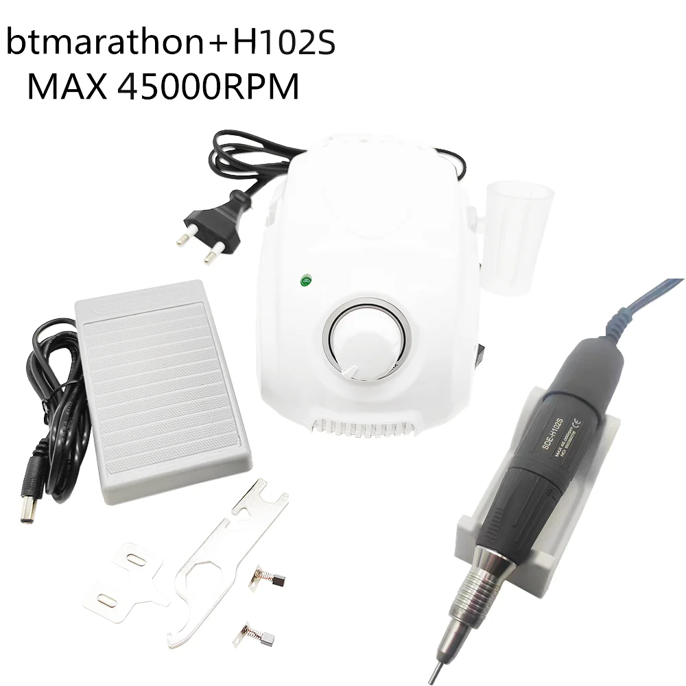 Máquina de Taladro de Uñas BT Marathon M3 de 65 W, 35K 45K H37L1 H200, Cortador de Fresado, Herramienta de Pulido Eléctrico, Máquina de Manicura y Pedicura