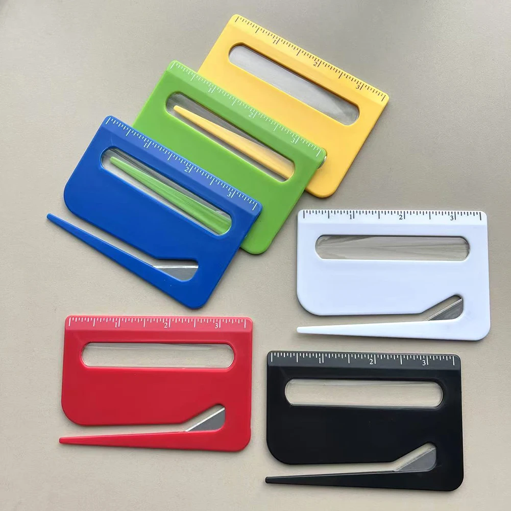 3PCS 3 in 1 Mini Envelope Opener Slitter with Ruler/Magnifier Plastic Letter Openers Multi-Purpose Package Opener for Office