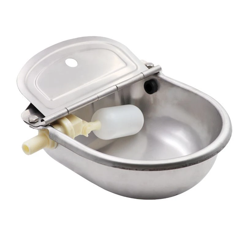 

Livestock Horse Cow New Automatic Water Bowls Stainless Steel Drinking Bowl Float Outlet For Cattle Dog Sheep Pig Feeder