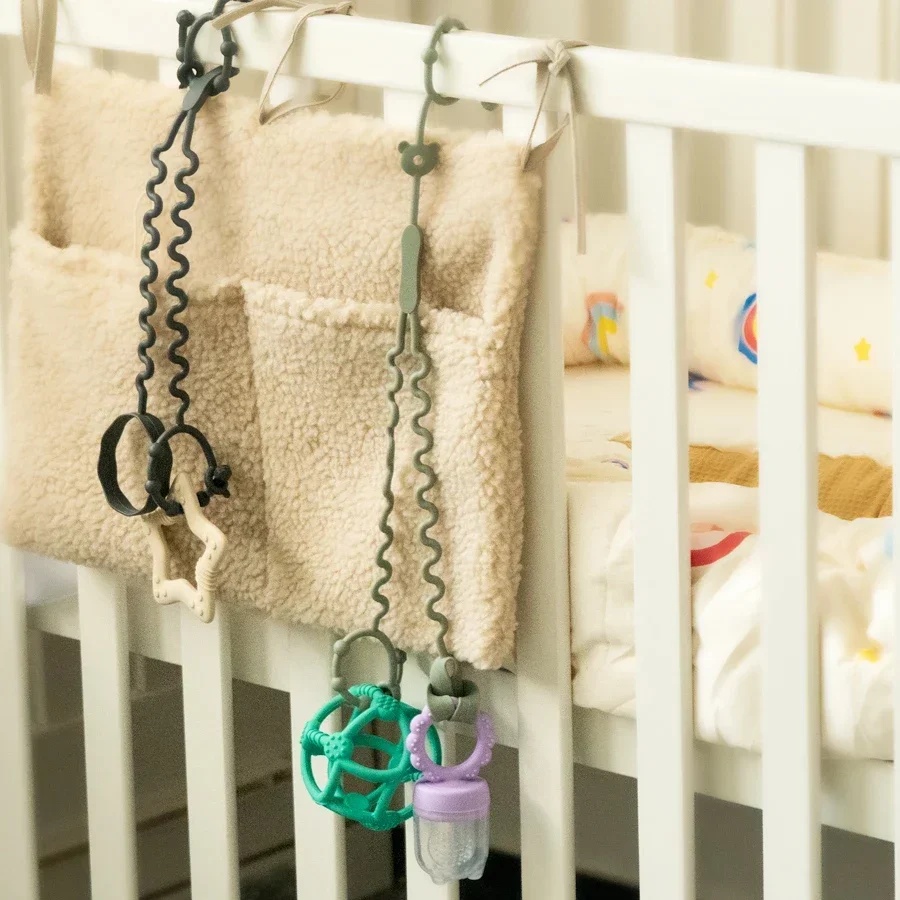 Ciuccio Nuovo Bambino 1PC Catena Ciuccio Con 2 Clip Catena Bottiglia Infantile Catena In Silicone Regolabile Massaggiagengive Giocattolo Passeggino Accessori