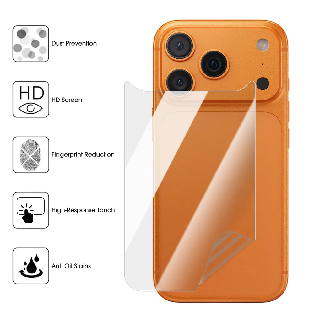 1/5 قطعة آيفون 17 عودة هيدروجيل فيلم آيفون 17 الهواء برو ماكس لينة المضادة للخدش واضح حامي الشاشة آيفون 17Air 17PM