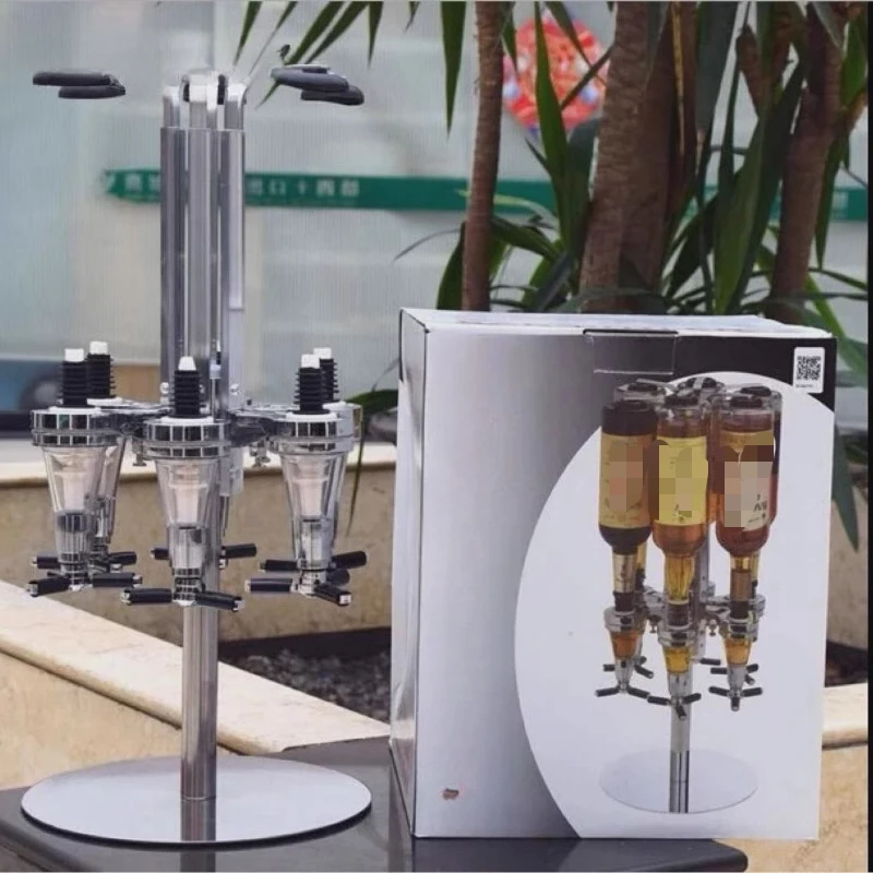 

6-Head rotating wine rack wine dispenser vertical creative wine rack