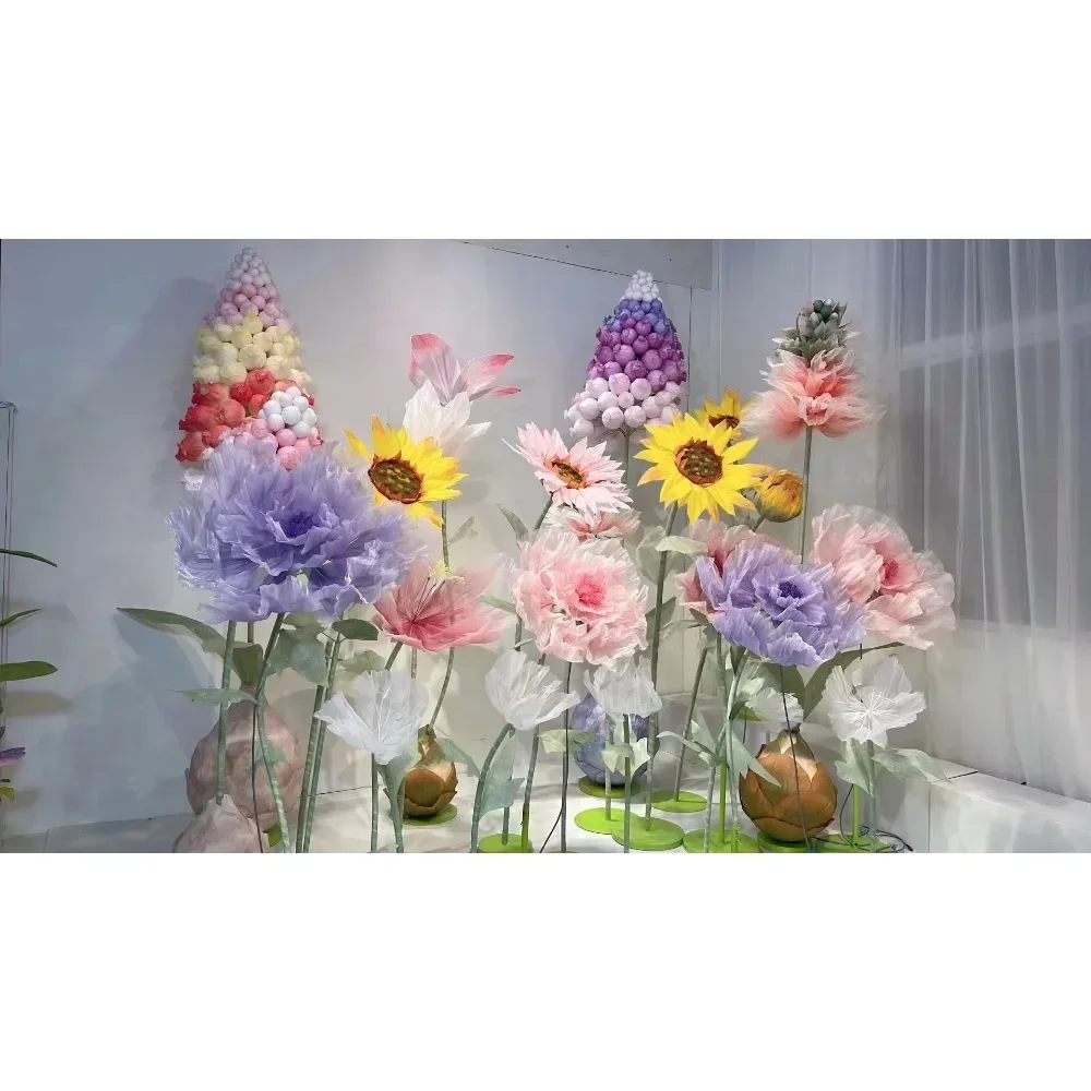 Flower machine for opening and closing petal parts Opening and closing flower machine Moving flower motor