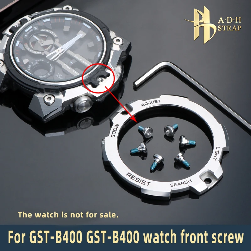ADH لساعة كاسيو جي شوك الجيل الرابع من القلوب الفولاذية GST-B400 ملحقات المسمار الأمامي b400 غطاء برغي معدني