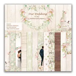 2023New our wedding Scrapbooking paper pack of 24sheets handmade craft paper craft Background pad