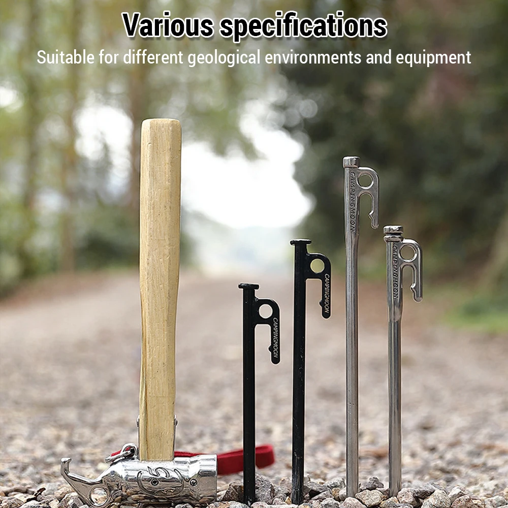 Anti-Rust Tent Nail Fixed Pole Canopy Nail Camping Nail Camping Nail High Carbon Steel Electrophoresis Tent Sand Accessories