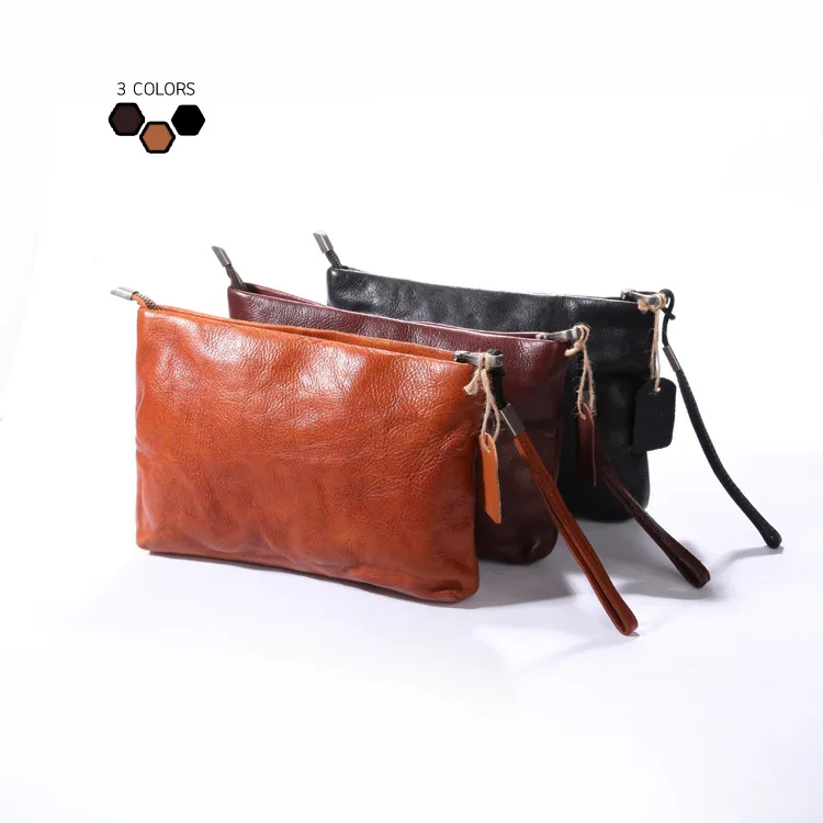 Retro simple fashion for men and women neutral hand grip handbag