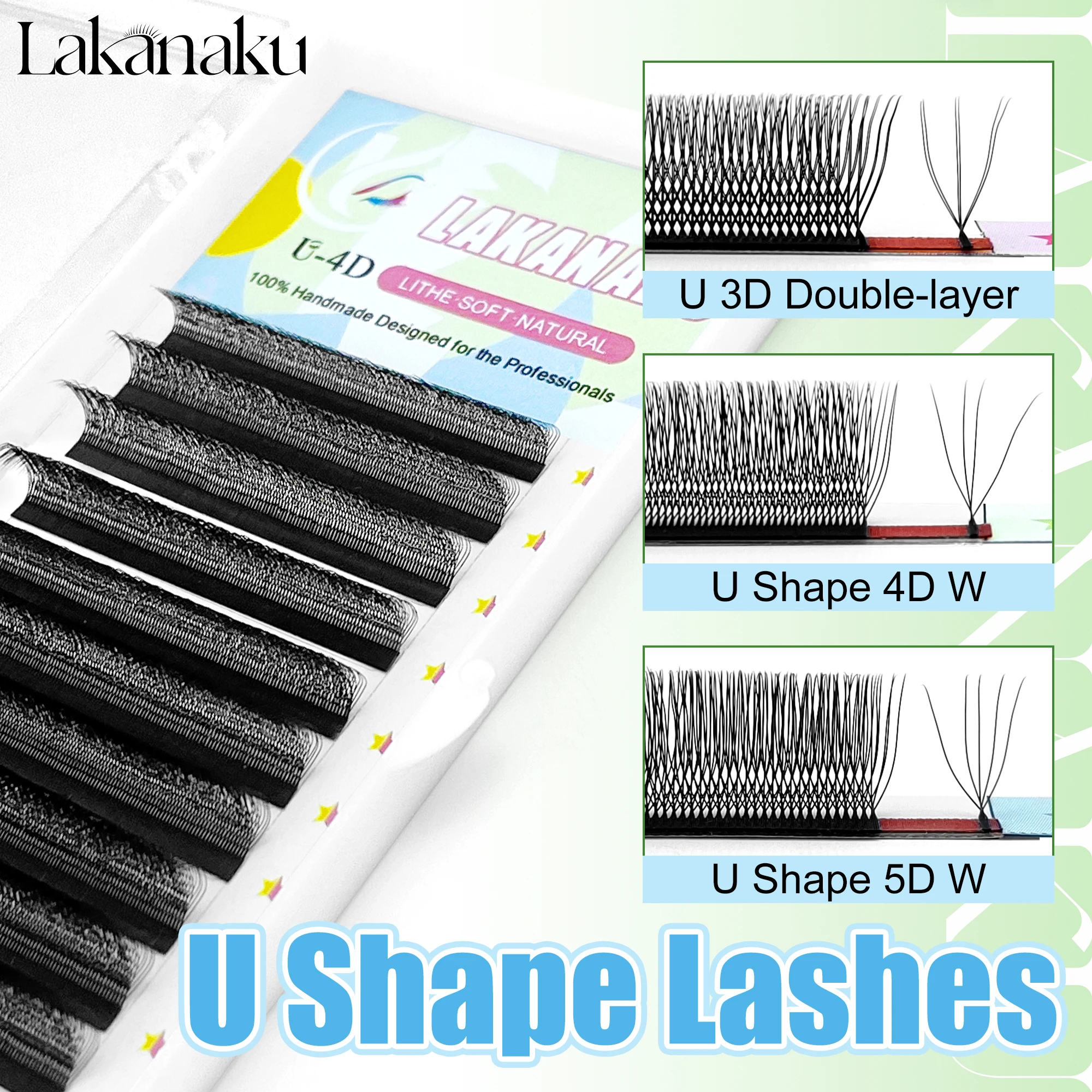 LAKANAKU U Style YY 4D 5D 6D E - Eyelash Extension Volume Styles 评论和价格