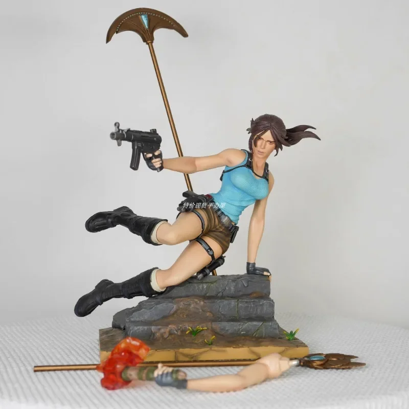 

Genuine Gaming Heads Tomb Raider Toys Laura Lara Temple Handmade Statue Action Figures Garage Kit Game Toy Gifts for Childrens