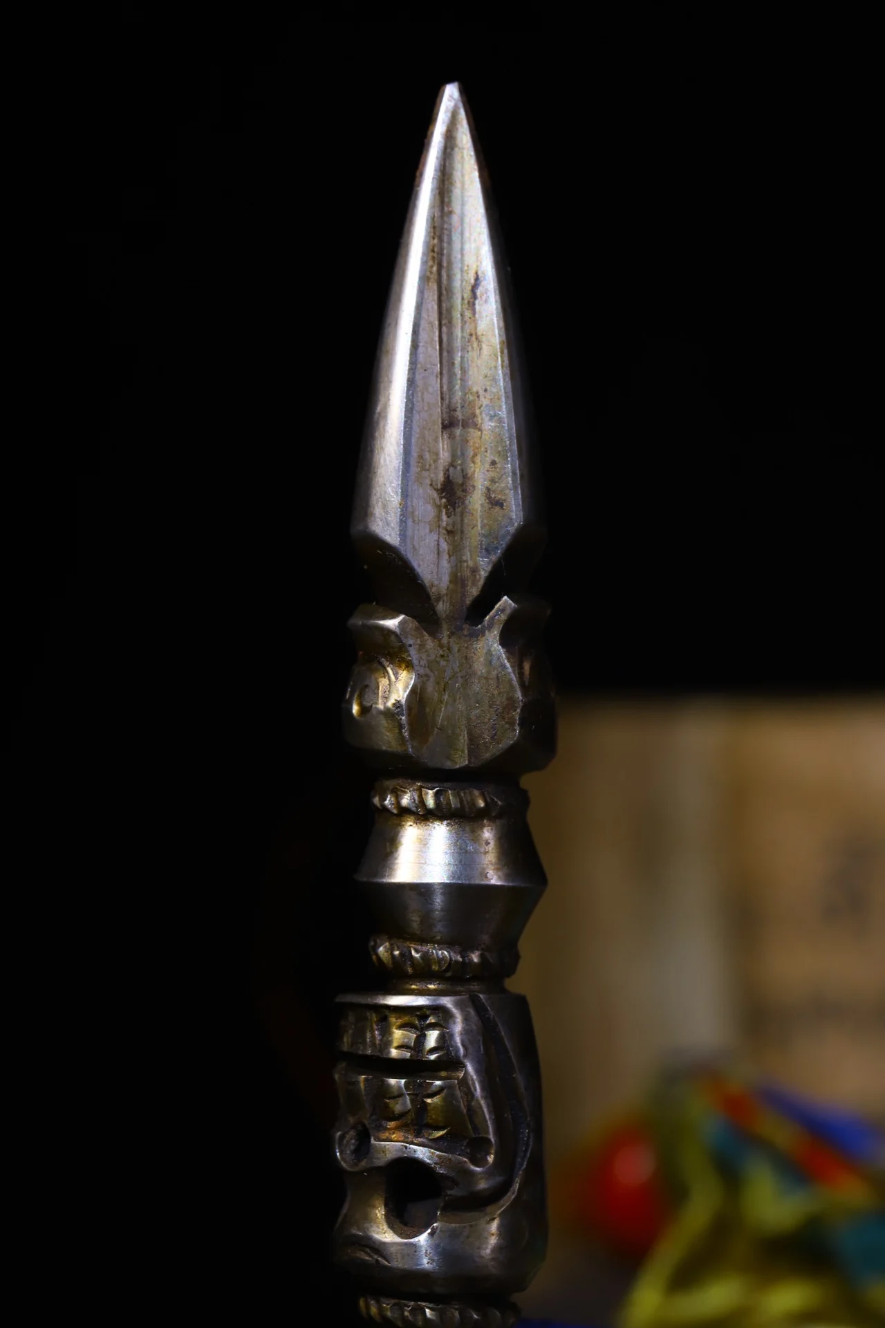 Nepalese Temples Old Tiantie Hayagriva Buddha Head Skull Dorje Vajra Phurpa Pendant Amulet Dharma Town house Exorcism