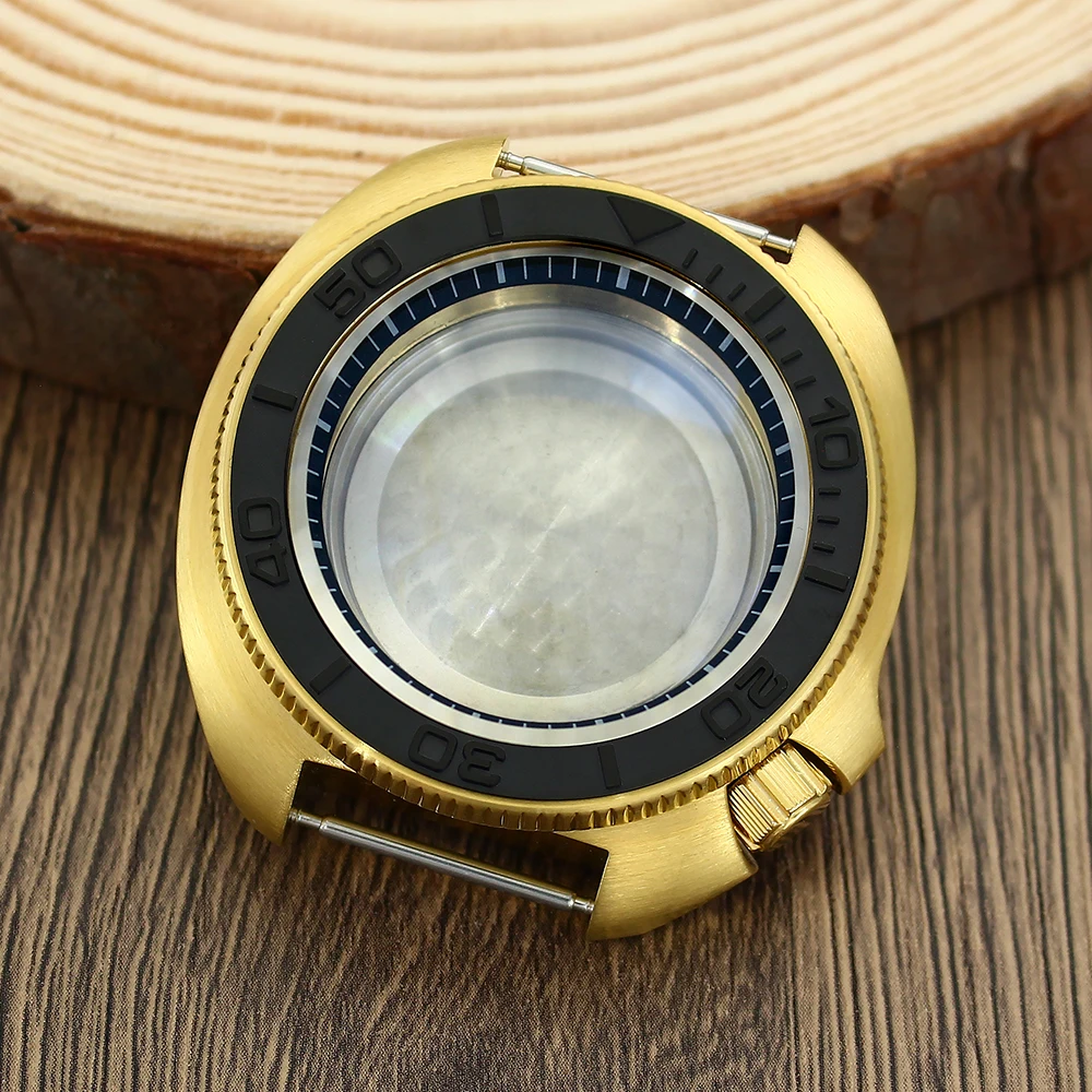 

Корпус для часов 44 мм, золотой, с сапфировым стеклом, безель с 120 кликами, для Seiko NH35, NH36, 4R36, Tuna Turtle, синий/черный, с кольцом для индексации, запчасти.