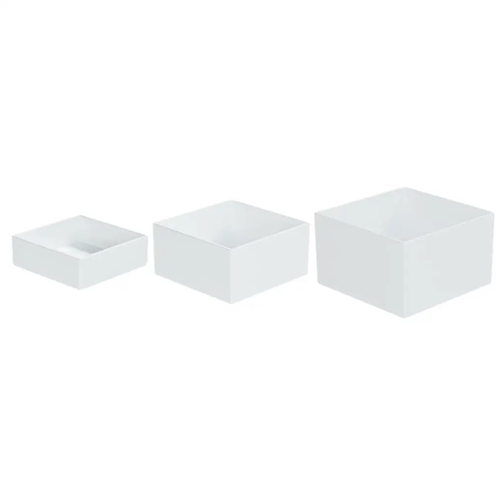 3 Pieces Acrylic Display Boxes Containers Nesting for Buffet Table Food Risers Display Stands for Collectibles Toys Figures