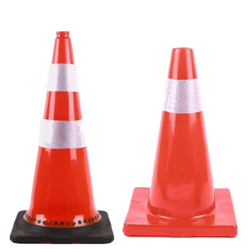 PVC-Straßenverkehrskegelhülle, hohe Sichtbarkeit, reflektierend, 14 cm * 25 cm * 20 cm – Detail 1
