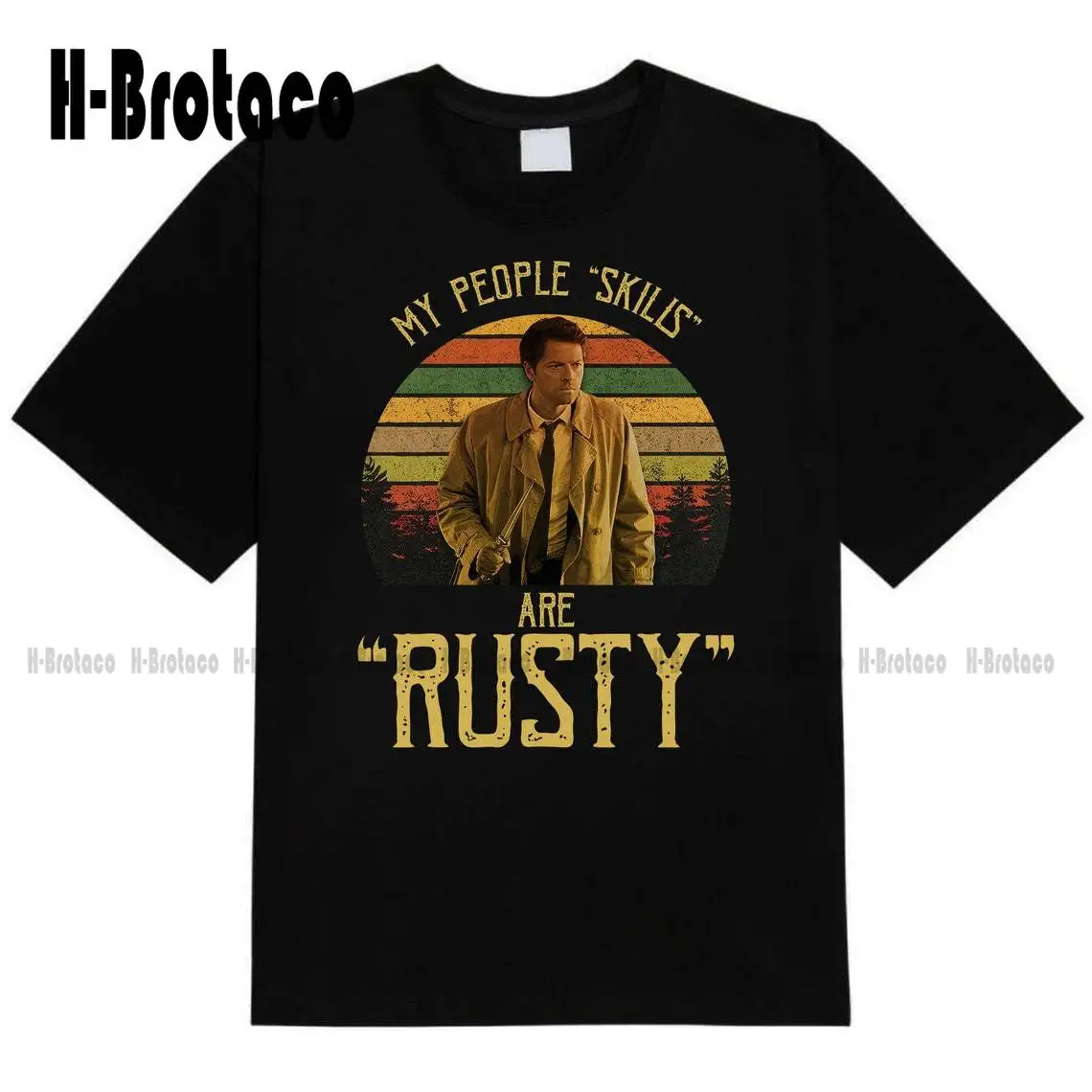 Misha Collins My People Skills Are Rusty Vintage T-Shirt, Movies Quote Unisex Tshirt Custom Gift Xs-5Xl Printed Tee All Seasons