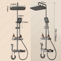 Water Saving Shower Set Luxury Smart Shower System Multifunction Shower Head Combo Pressure Water Massage Bathroom Accessories
