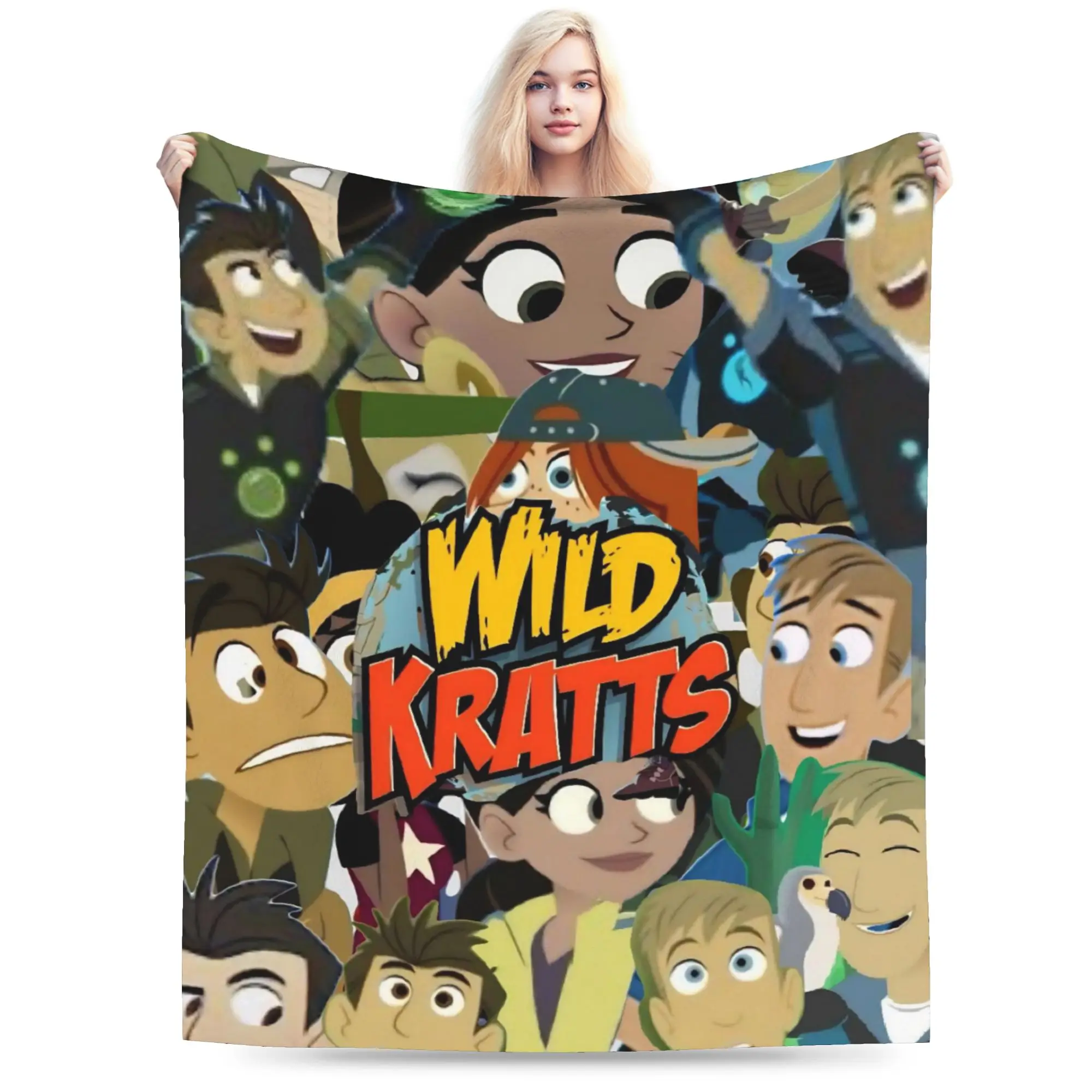 Wild Kratts Cartoon Blanket Multi-size Super Soft Cozy  Throw Blankets for Sofa Couch and Bed