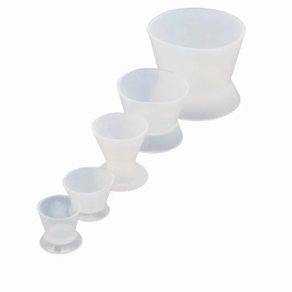 5Pcs/set Dental  Self-solidifying Cups Silicone Nonstick  Mixing Bowl Rubber  Cup Dentist Teeth Whitening Tools Equipment