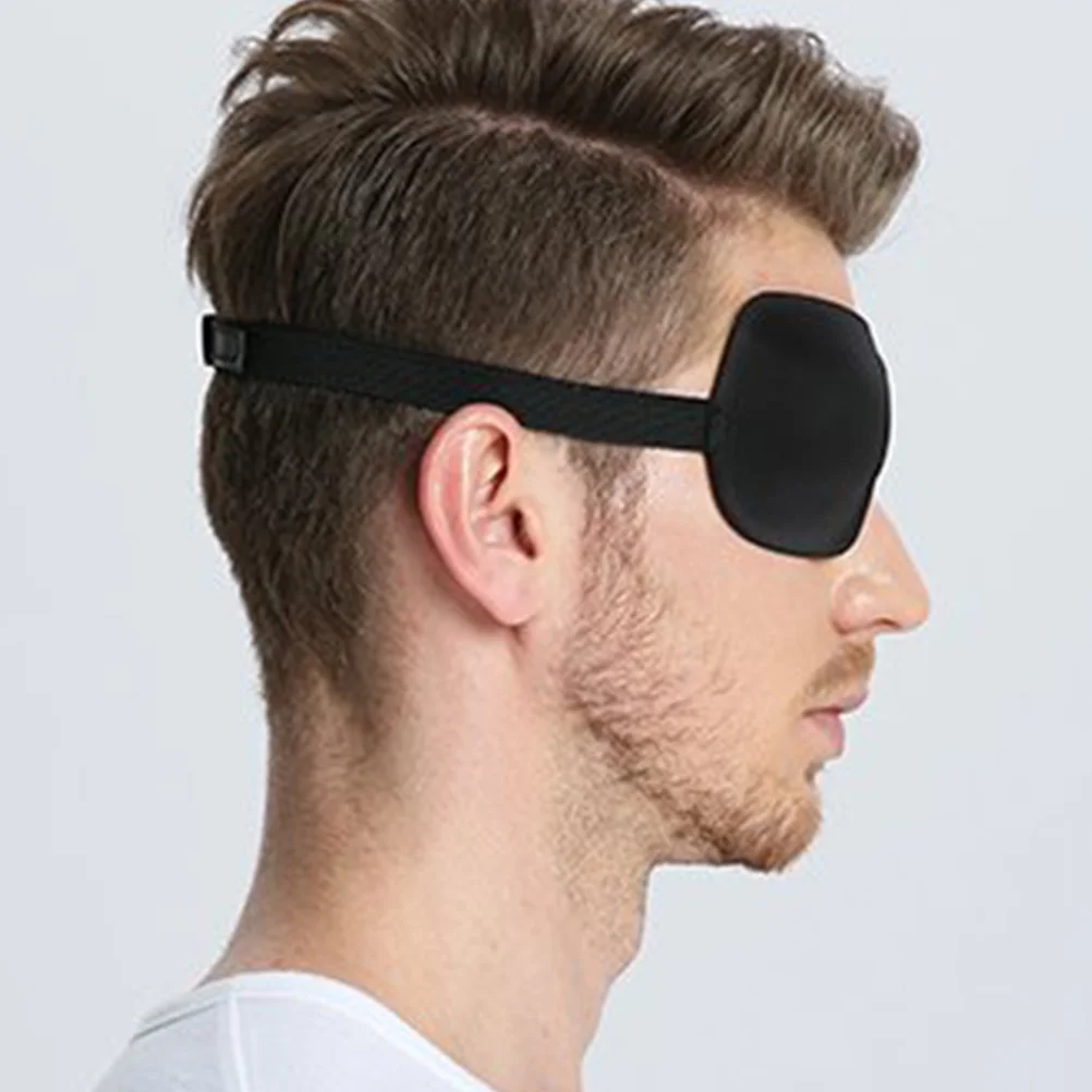 

3pcs 3D Eye Mask Black Single Eye Patch Kids Amblyopia Strabismus Correction Elastic Band Cover