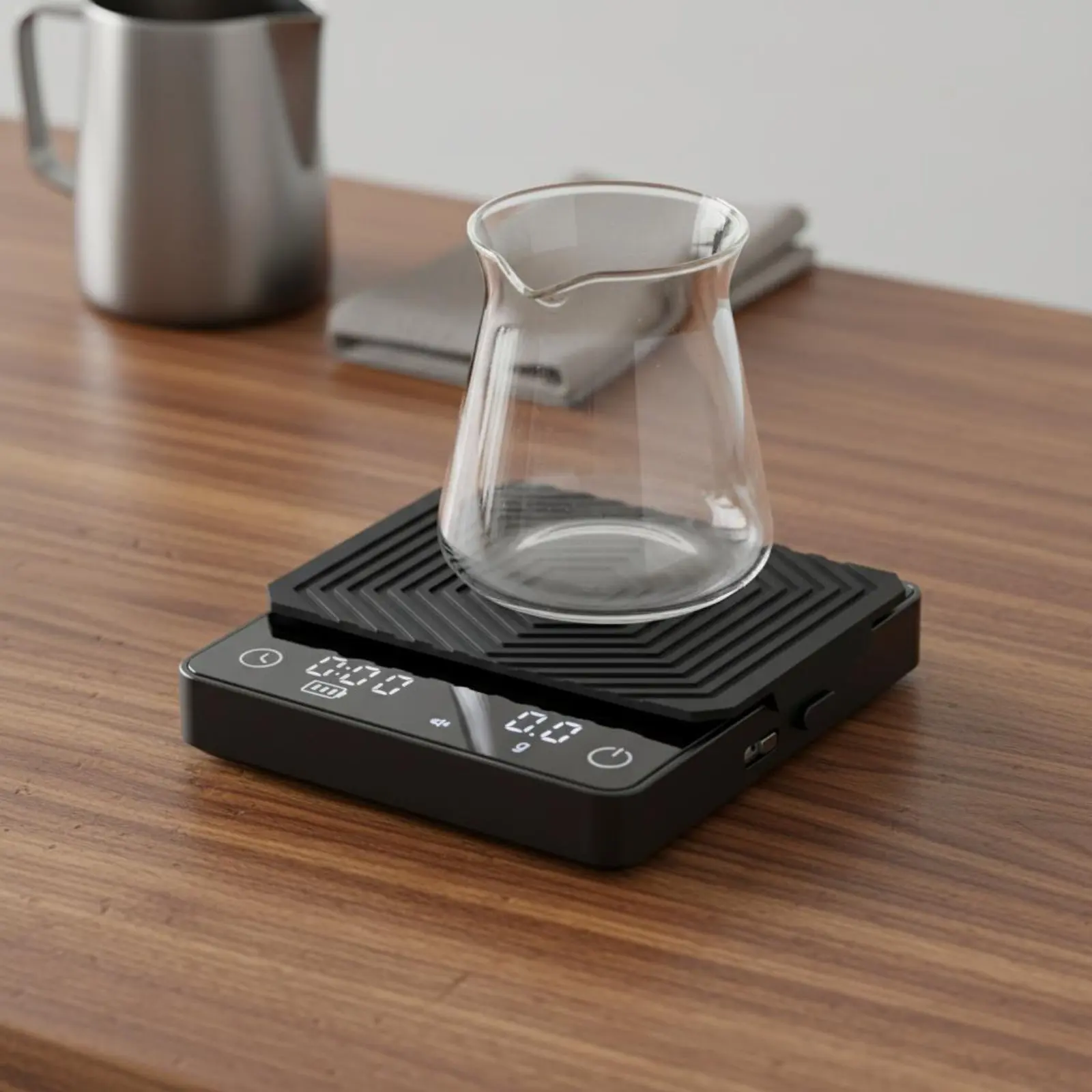

Espresso Scale Tare Function Precision Coffee Scale Kitchen Gadget Rechargeable Non-Slip for Camping
