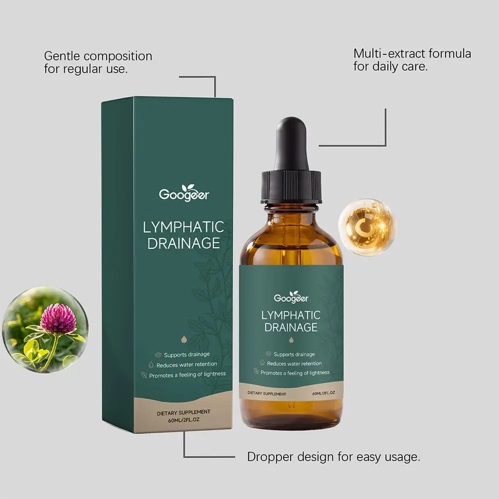 Natural Lymphatic Drainage Drops Rich in Natural Plant Essence to Deeply Control Water Oil Balance Skin Care for Man and Woman