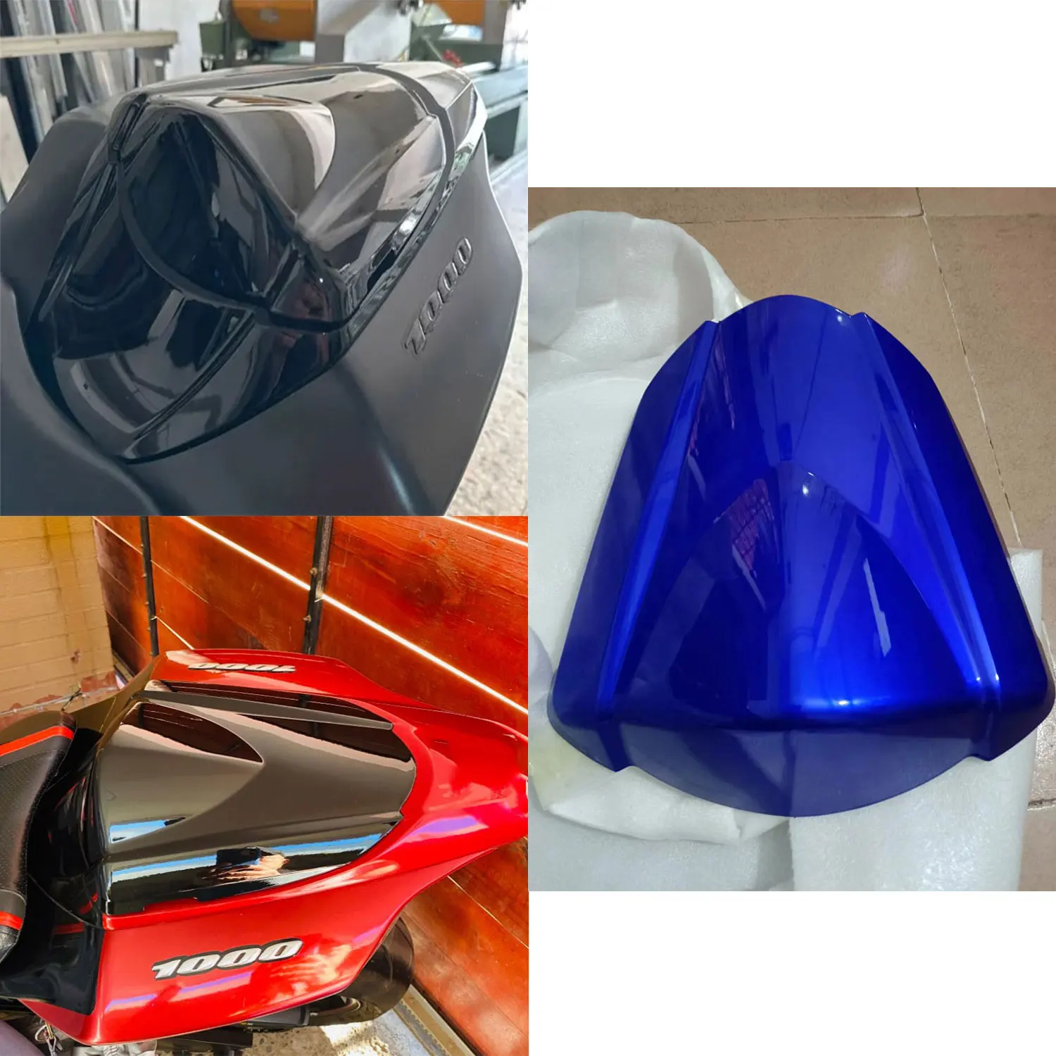 

For Suzuki SX-R1000 GSXR1000 GSXR GSX-R 1000 K7 2007 2008 Motorcycle Pillion Rear Passenger Seat Cowl Cover GSXR 1000 Blue