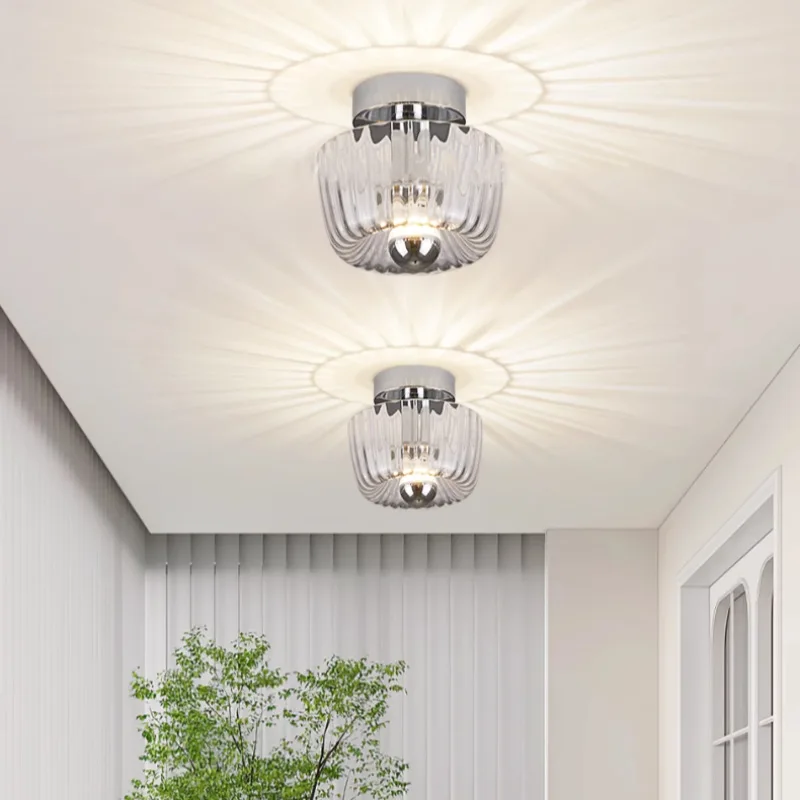

Medieval atmosphere aisle light bedroom bedside background wall glass wall lamp personalized entrance entrance ceiling