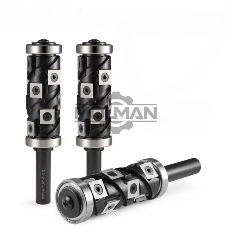 12.7/16mm Up Down Bearing Spiral Flush Trimming Knife Disposable Woodworking Milling Cutter Tool CNC Router Bit