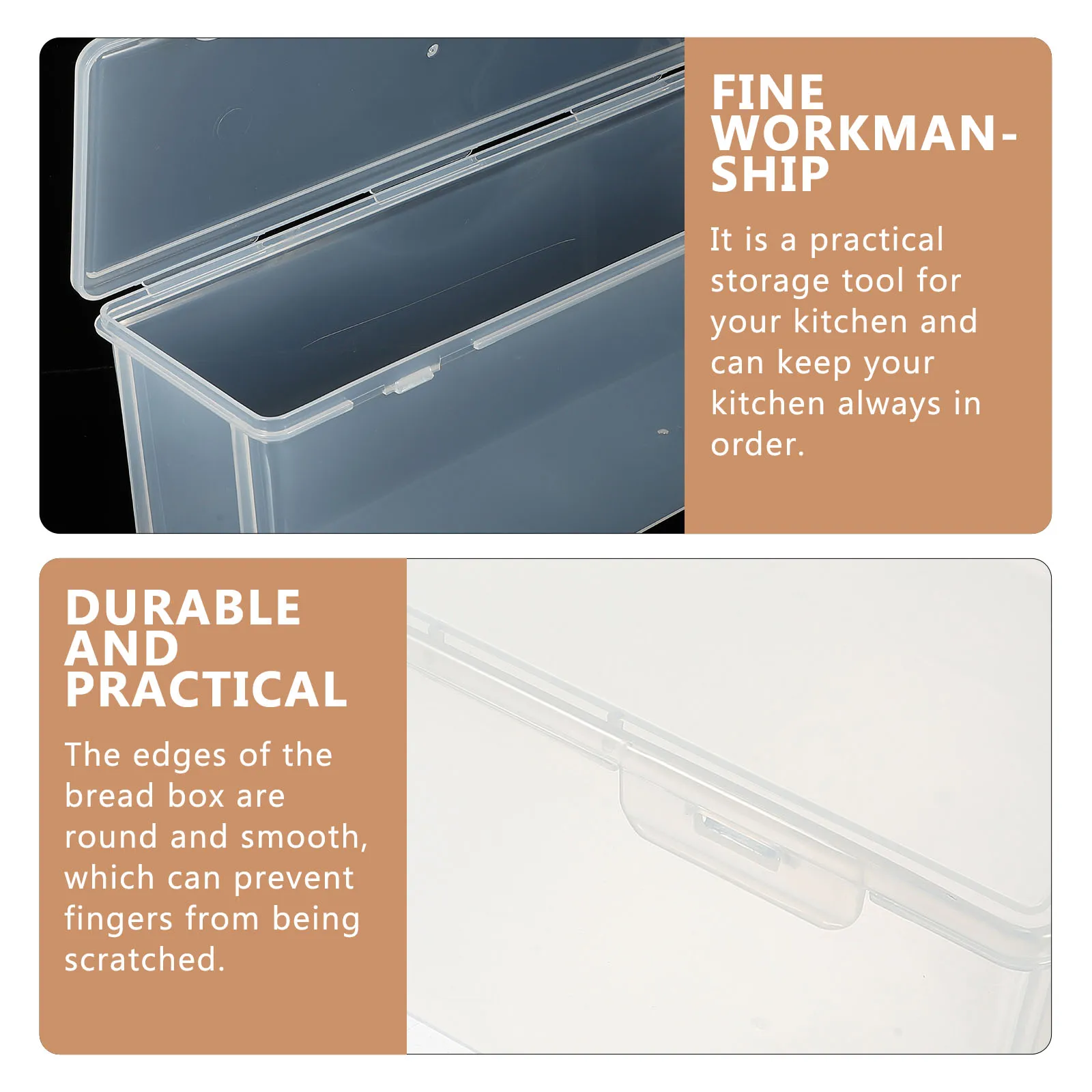 

Bread Storage Transparent Plastic Container for S wiches Bread Case Lid Kitchen Tidy Food Storage Box Fresh Keeping Box