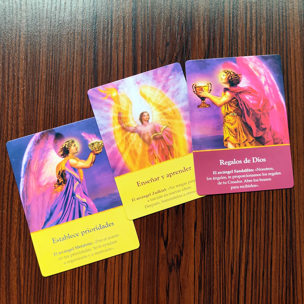 Spanish Archangel Oracle Cards Decks Keywords with Meaning on the Cards Tips Angels Prophet Prophecy Divination