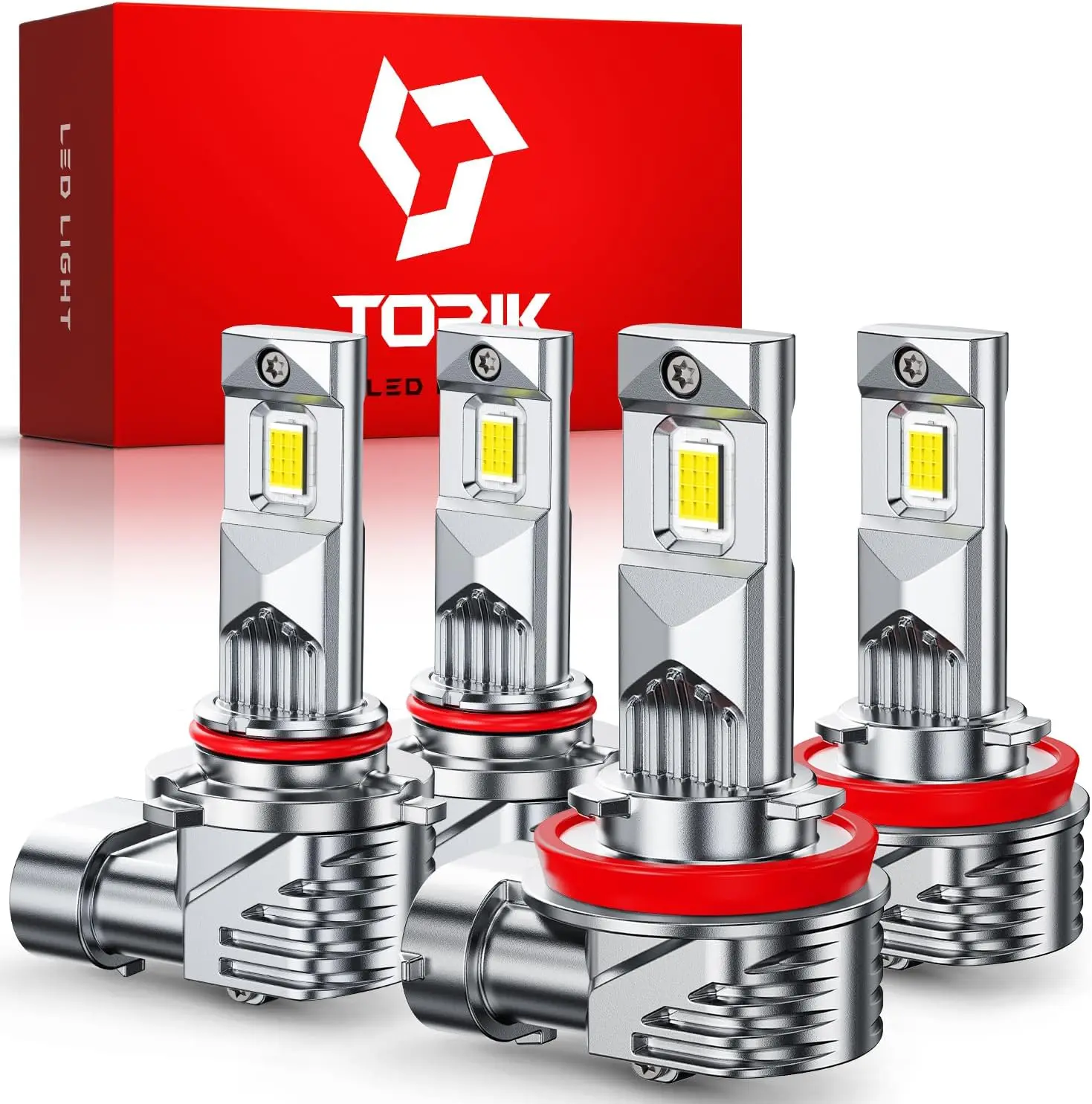 

9005 H11 LED Bulbs, 84,000LM Ultra Bright, Plug-N-Play, No Flicker, Canbus Ready, Pack of 4