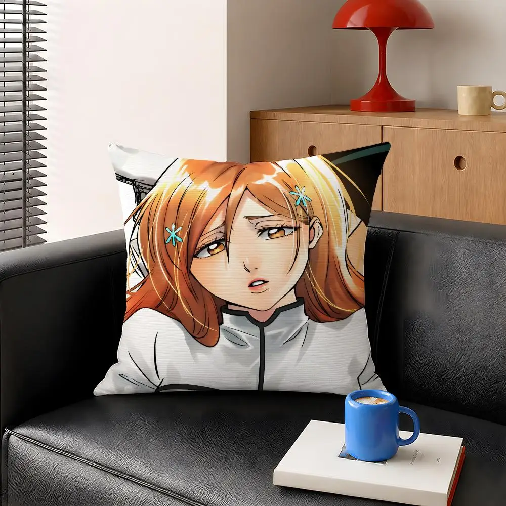Anime Orihime Inoue Bleach Cushion Cover Decorative Pillowcase Soft Short Plush Cozy Durable Sofa Home Decor Items Gift