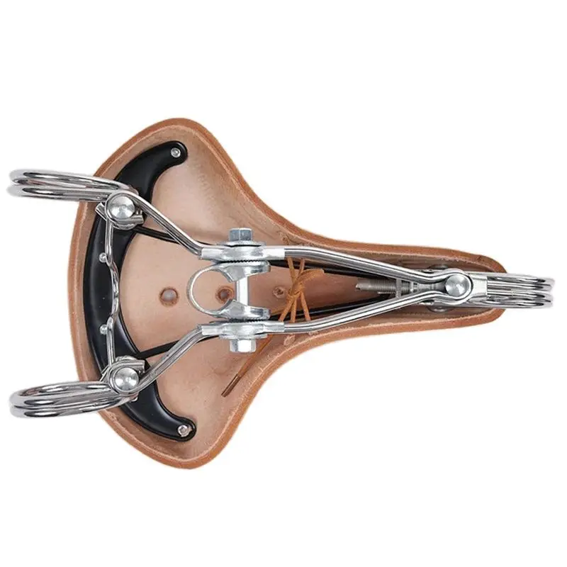 Size: 23X27cm Riding Accessories Bicycle Saddle Vintage Material Pure Cowhide 100% Bike Saddle Bag view 5