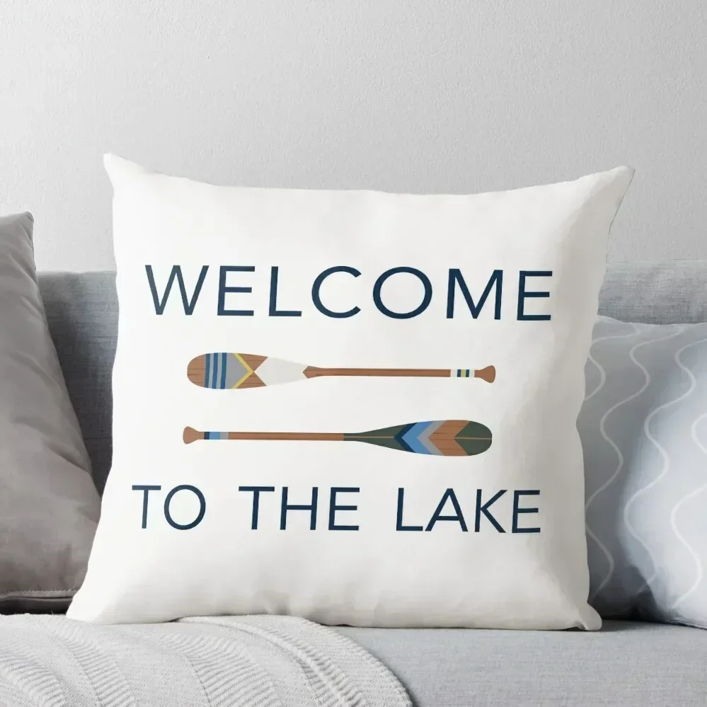 

Welcome to the Lake Throw Pillow covers for pillows luxury decor pillow