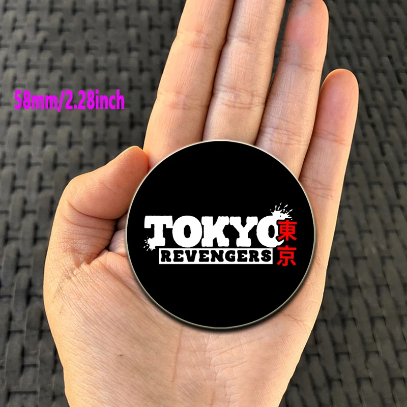 58MM Hot Anime Tokyo Revengers Pins Tinplate Badge DIY Custom Cartoon Brooch Pin for Fans Collecte Gifts Decorative Clothes