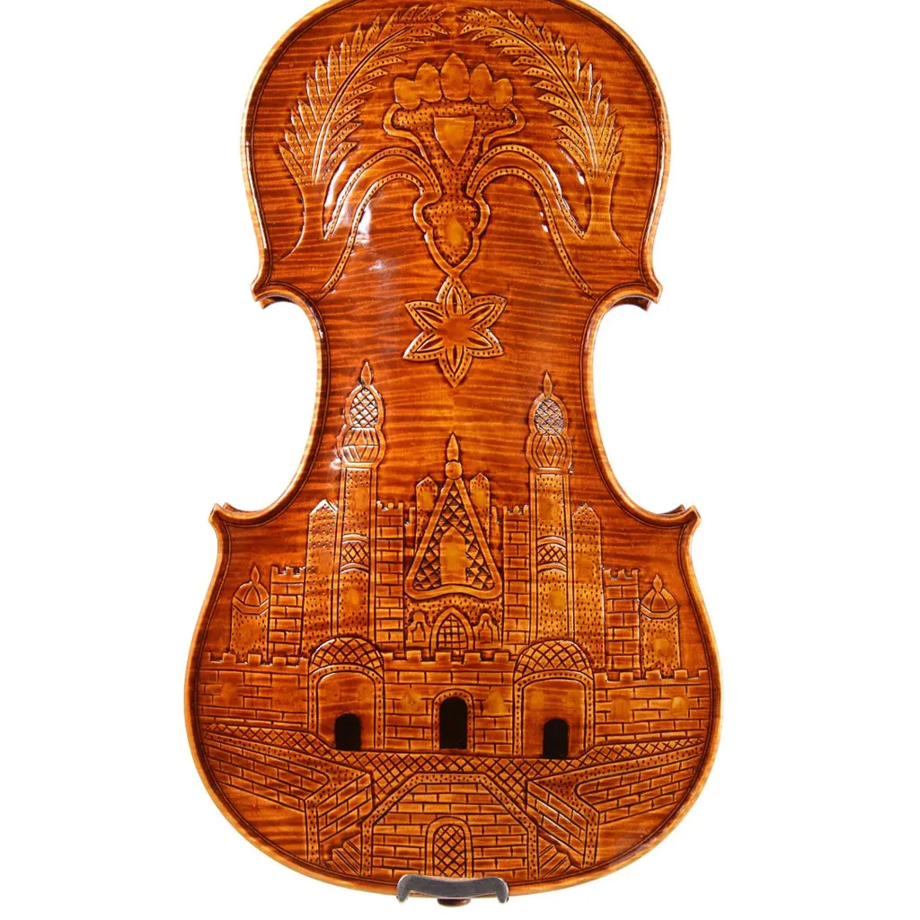 Advanced Hand Carved Castle Violin Full Size Antonio Stradivari De 1718 Carved Castle Violins 4/4 Open Clear Tone Orchestra