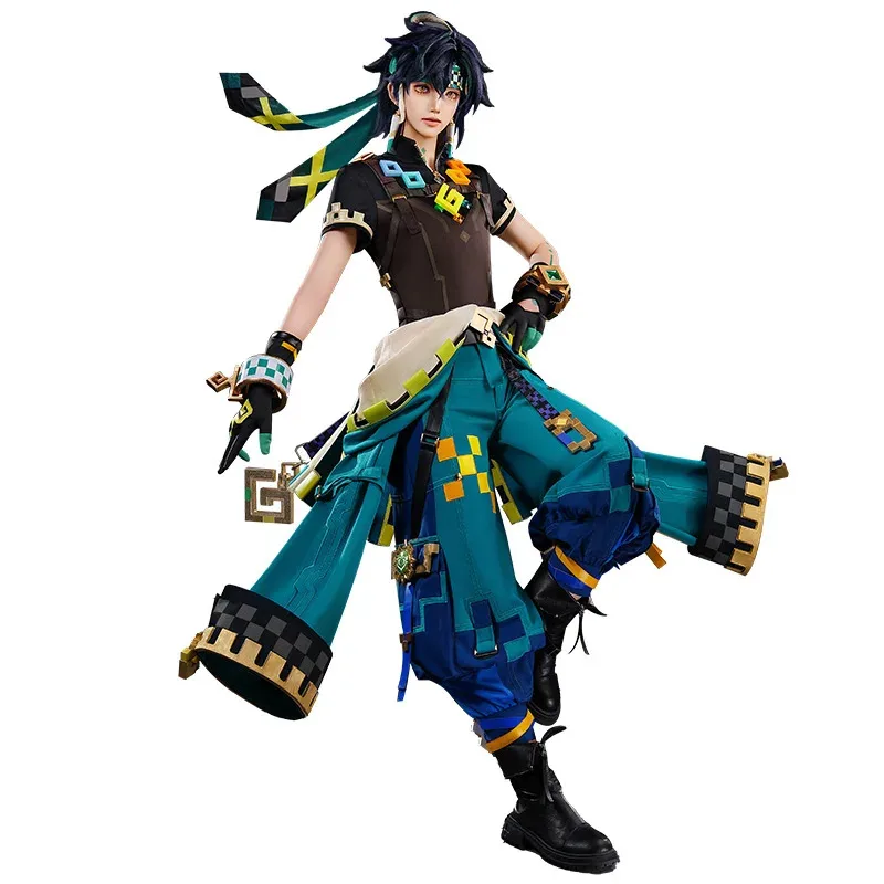 UWOWO Collab Series: juego de Cosplay Kinich Genshin Impact Natlan Dendro Kinich disfraz de Cosplay disfraz de Halloween