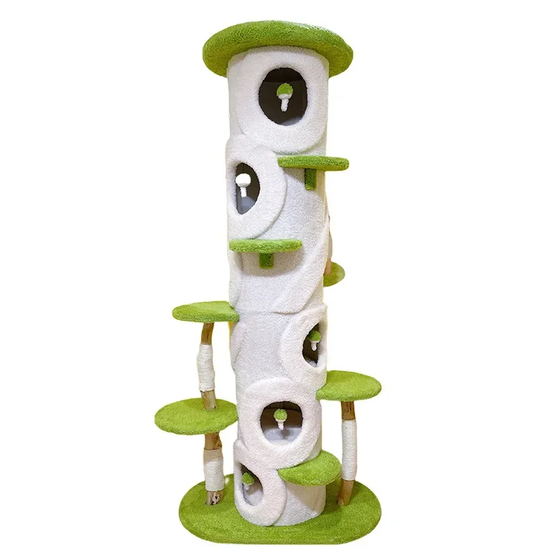 

Solid wood cat climbing frame family cat tree integrated wear-resistant no chips sisal vertical warm in winter