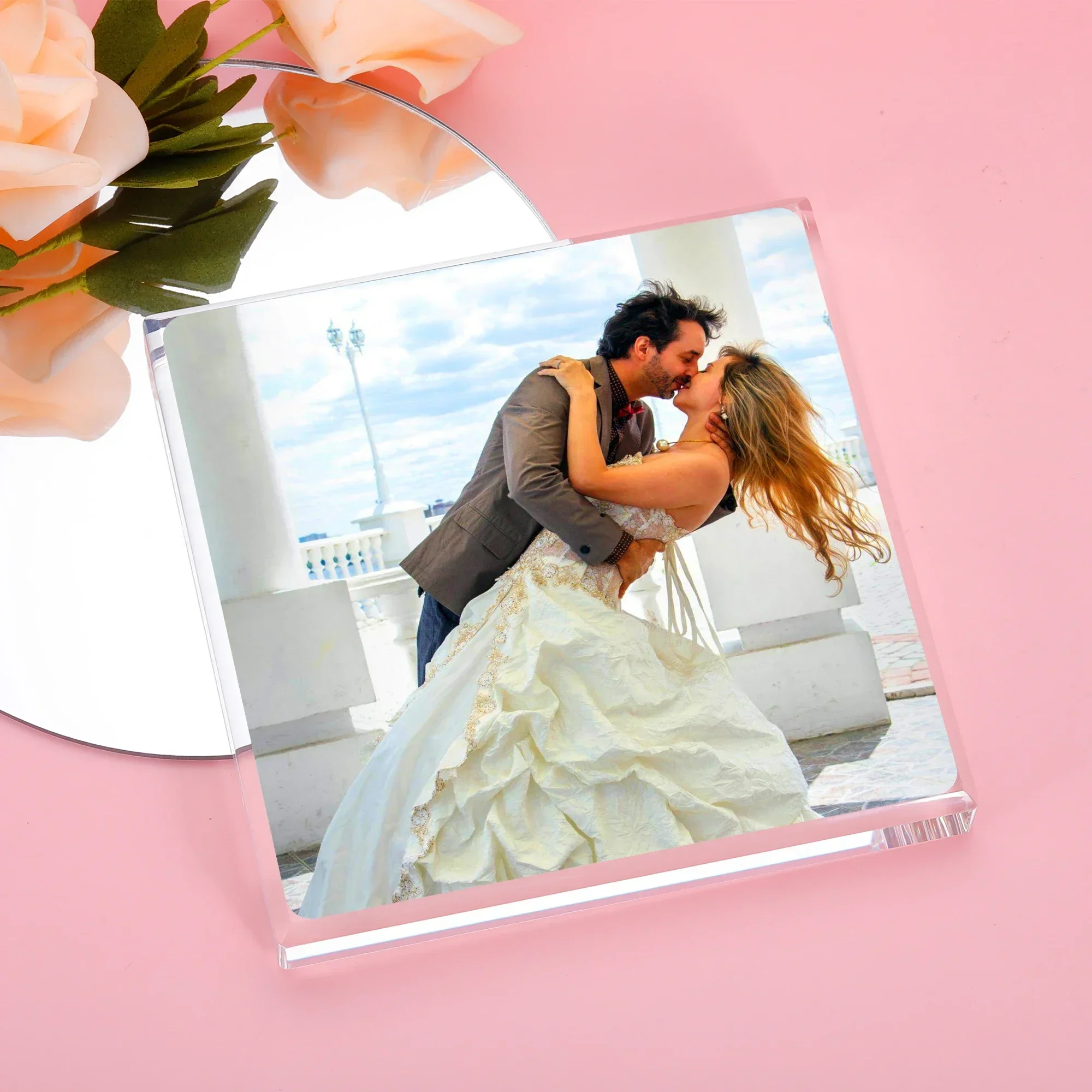 Custom Photo Acrylic Plaque for Him Her Personalized Couples Keepsake Decor Christmas Wedding Anniversary Gift Decoration Sign