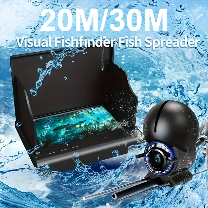 Ultra HD Vision Underwater Fish Finder Camera, Night Vision with 4.5 Inch Display, USB Rechargeable Lithium Polymer Battery