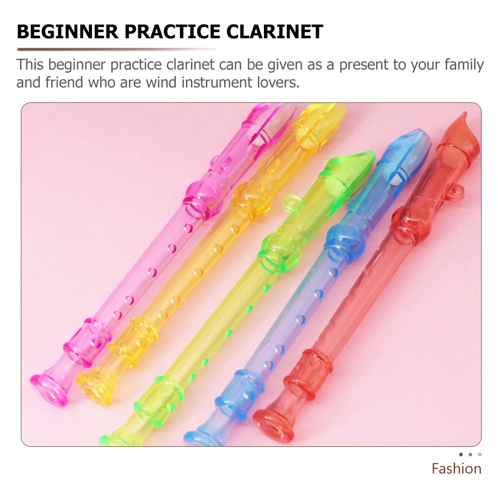 

10 Pcs 's Early Childhood Education Flute Clarinet for Beginners Little Practice Mini Instrument Plastic