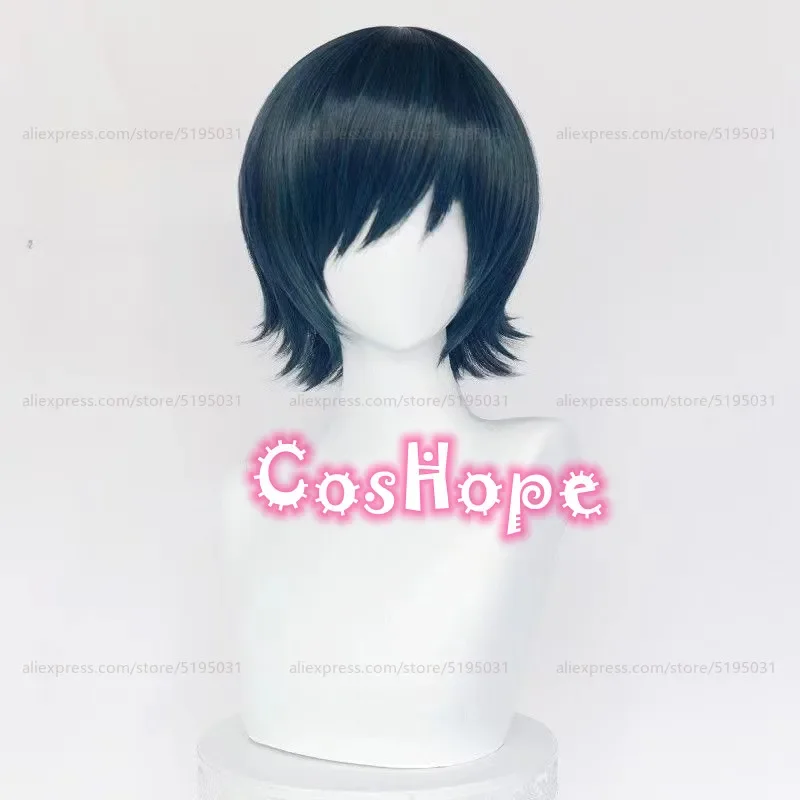 Himeno cosplay wig 35cm short black green anime cosplay wigs wigs heat resistant synthetic wigs wigs