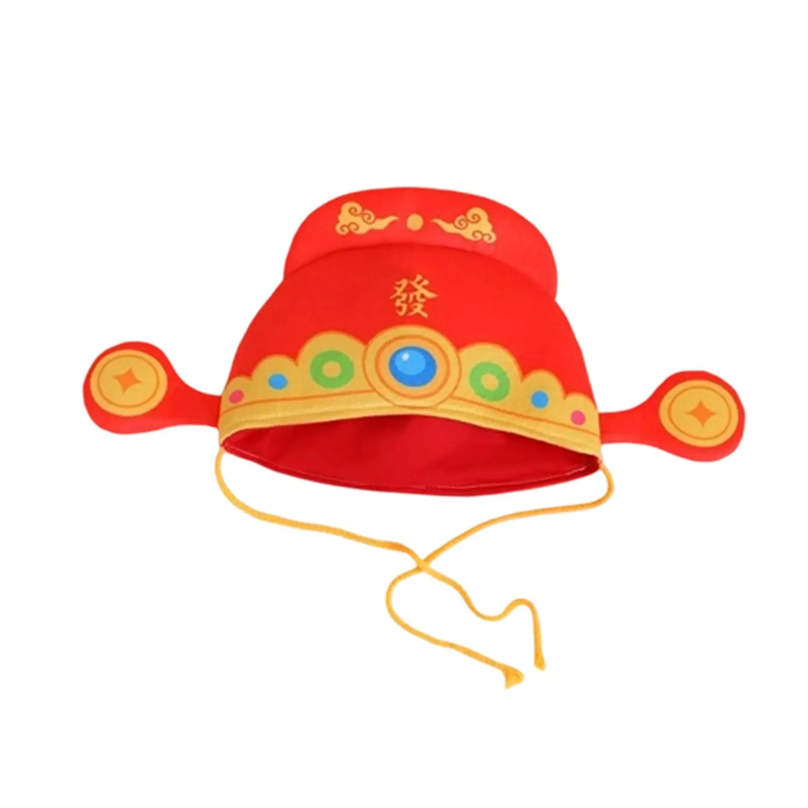 新年の富の神帽子パーティー用品男の子女の子クリエイティブコスチュームアクセサリー春祭りのヘッドピースホリデーマスカレード用