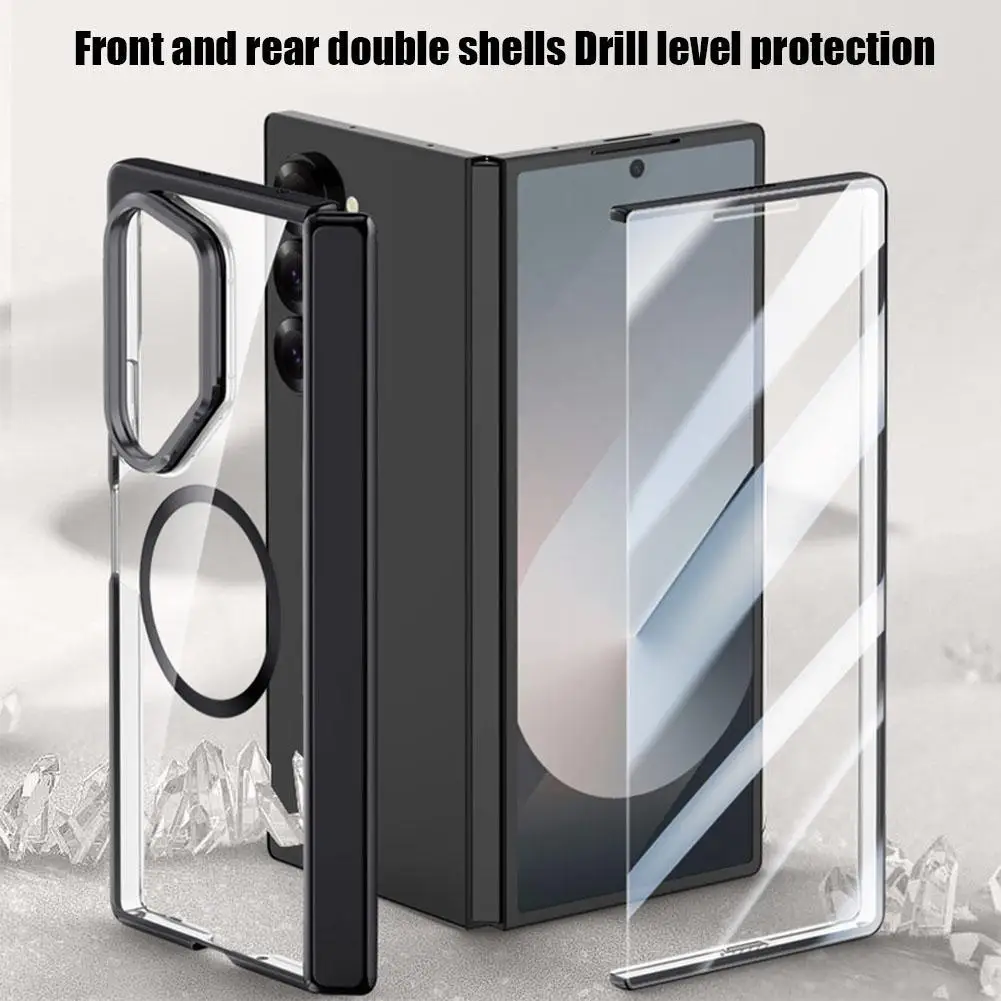 

Для Samsung ZFold6 мобильный телефон чехол для ZFold6 магнитное покрытие сплав держатель объектива высокое проникновение защитный чехол для мобильного телефона