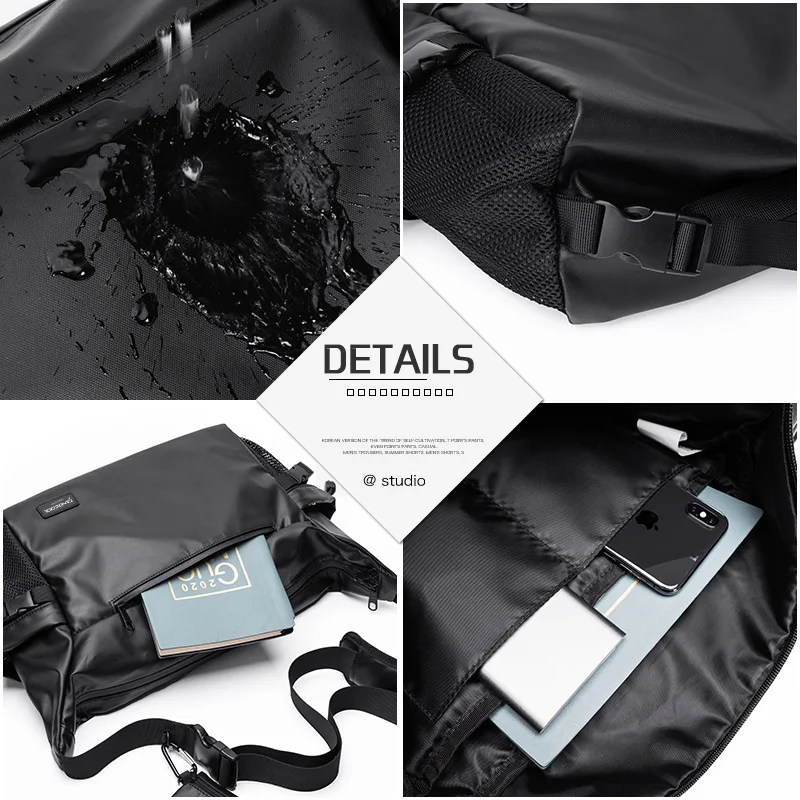 Men Bag Crossbody Bags Water-repellent Large-capacity Student Crossbody Bag Commuter Single-shoulder